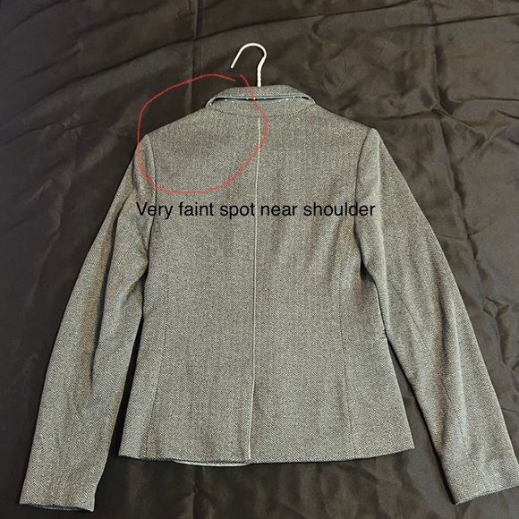 The Limited Grey and Olive Green Chevron Print Blazer - Picture 4 of 6